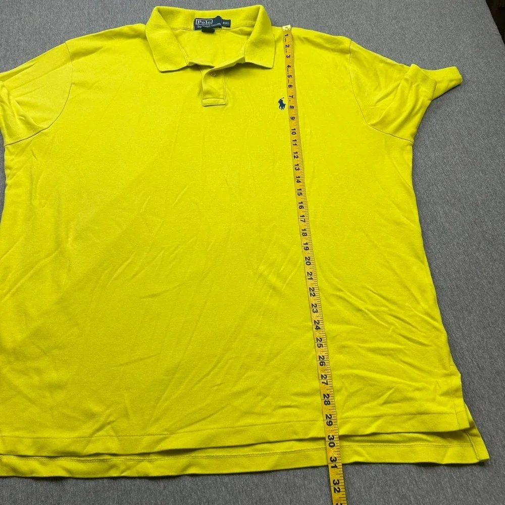 Polo Ralph Lauren Short Sleeve Golf Polo Mens XXL Yellow Cotton *RIPS*